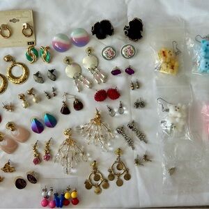 Vintage Earrings - Over 35 Pairs
